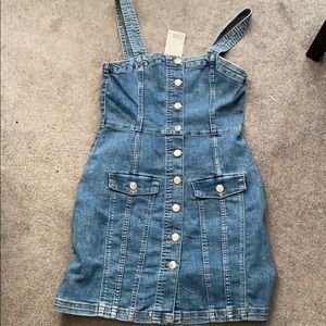 Divided Jean Dress with pockets